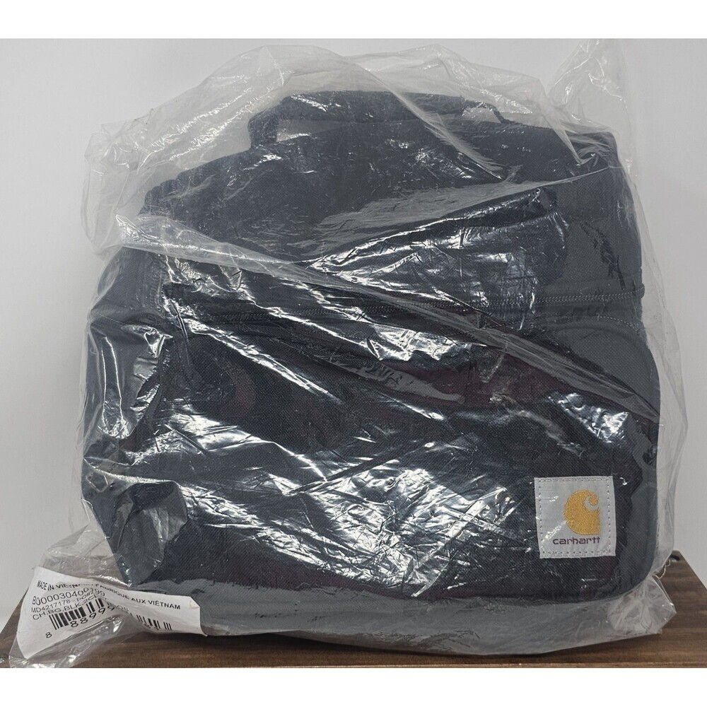 Carhartt Deluxe Dual Compartment Insulated Lunch Cooler Bag Black 12 Can Capacit - Picture 2 of 8